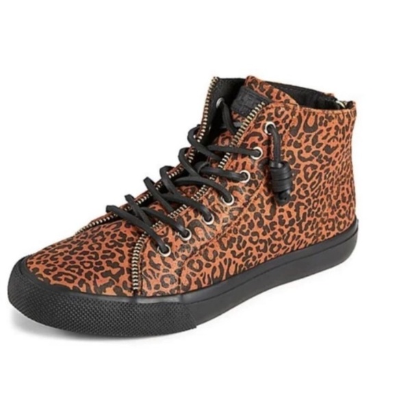 NEW! Sperry x Rebecca Minkoff Leopard Print High Top Sneakers - Size 6 👠 - Picture 2 of 13